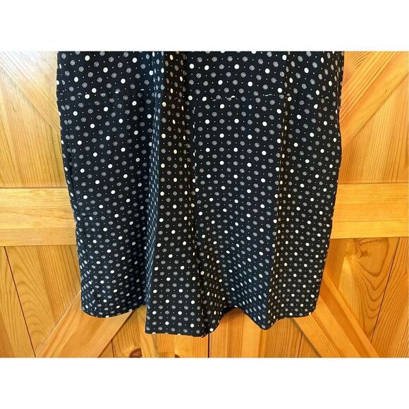 Madewell  Romper Size Extra Small 100% Silk Black White Polkadot  Ruffle Trim Po - Picture 2 of 6